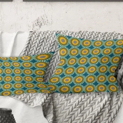 Design Art Retro Circular Pattern I - Mid-century Modernprinted Throw Pillow In Gold