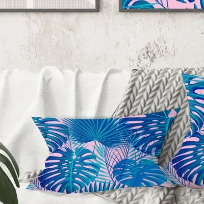Design Art Retro Floral Pattern X - Mid-century Modernprinted Throw Pillow