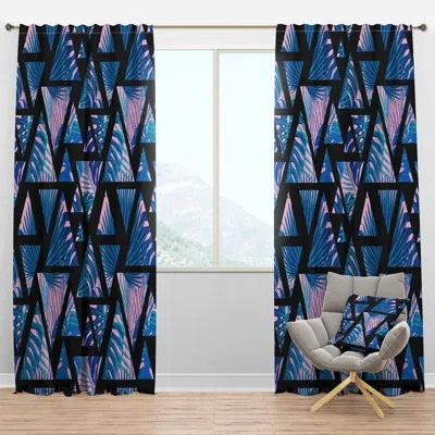 Design Art Retro Floral Pattern Xiv - Abstract Curtain - Velvet Room Darkening - 1 Panel