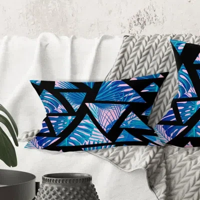 Design Art Retro Floral Pattern Xiv - Mid-century Modern Printed Throw Pillow