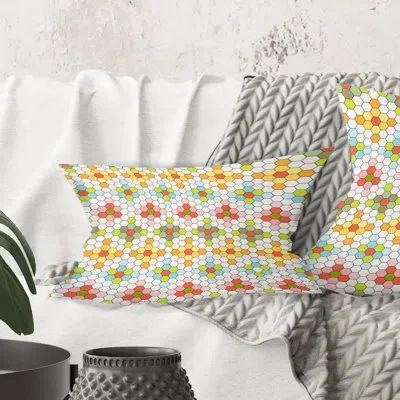 Design Art Retro Geometric Design Ix - Mid-century Modern Printed Throw Pillow