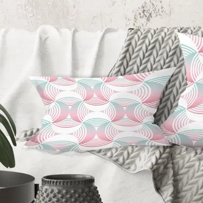 Design Art Retro Geometrical Abstract Pattern I - Mid-century Modern Printed Throw Pillow