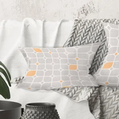 Design Art Retro Geometrical Pattern Ii - Mid-century Modern Printed Throw Pillow