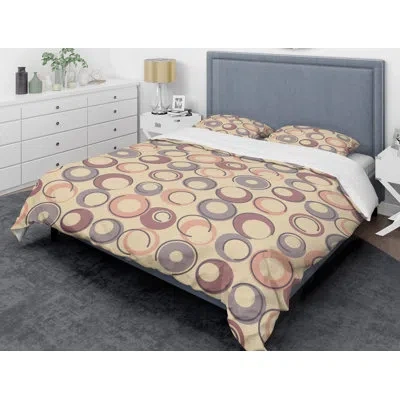 Design Art Retro  Mid-century Duvet Cover Set In Yellow