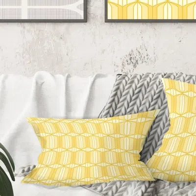 Design Art Retro Ornamental Design Iii - Mid-century Modern Printed Throw Pillow