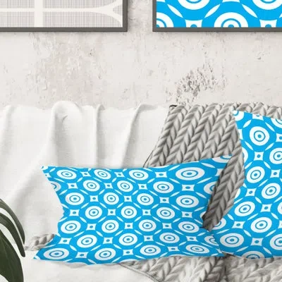 Design Art Retro Ornamental Design Iv - Mid-century Modern Printed Throw Pillow