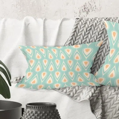 Design Art Retro Ornamental Design Viii - Mid-century Modern Printed Throw Pillow