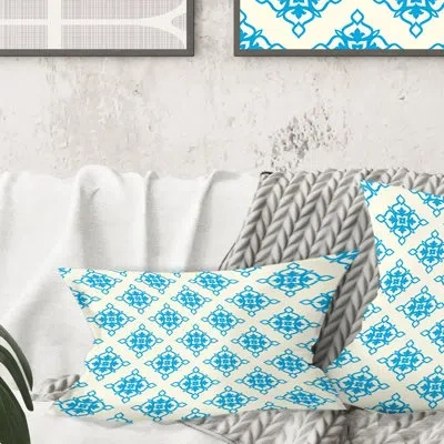 Design Art Retro Ornamental Pattern I - Mid-century Modern Printed Throw Pillow