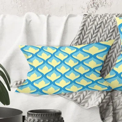 Design Art Retro Pattern Abstract Design Ix - Mid-century Modernprinted Throw Pillow