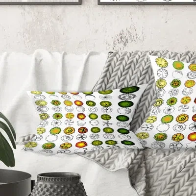 Design Art Retro Tree Top Design - Mid-century Modern Printed Throw Pillow