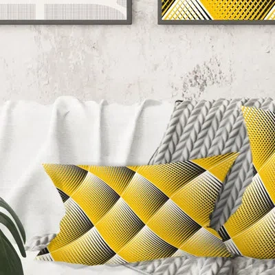 Design Art Rhombus Retro Geometric - Mid-century Modernprinted Throw Pillow