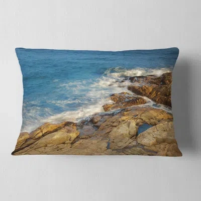 Design Art Rocky Hong Kong Seashore - Sea & Shore Printed Throw Pillow