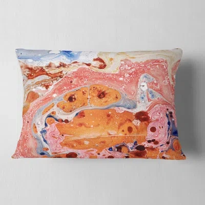 Design Art Rose Abstract Fusion - Abstract Printed Pillow