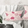 Design Art Roses Pattern - Mid-century Modern Printed Throw Pillow