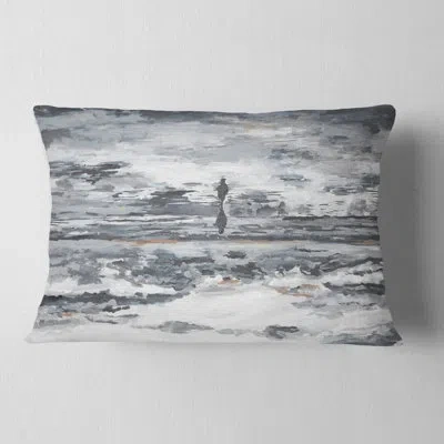 Design Art Running Horse Through Water - Abstract Printed Pillow