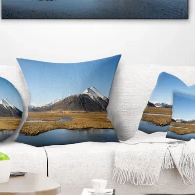 Design Art Scenic Southern Iceland - Landscape Printed Pillow