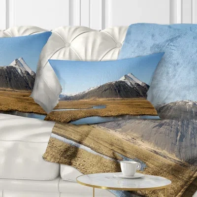Design Art Scenic Southern Iceland - Landscape Printed Throw Pillow