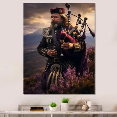 Design Art Scotland Bagpipe In Scotland On Canvas Print In Wrapped Canvas