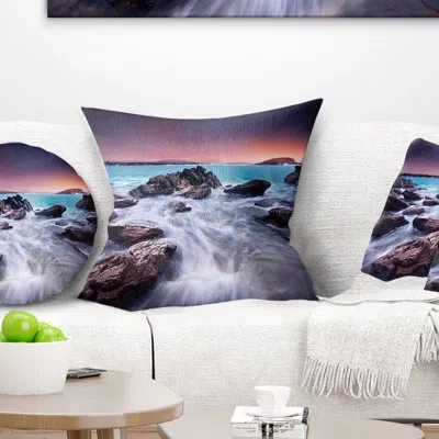 Design Art Seascape Fascinating View Of Rocky Coast Lumbar Pillow
