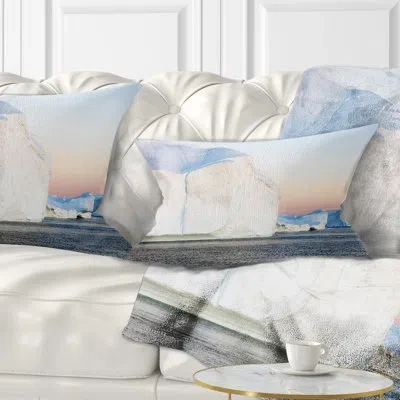 Design Art Seashore Greenland Ices Of Polar Regions Lumbar Pillow