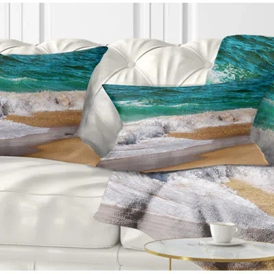 Design Art Seashore Typical Atlantic Seashore In Summertime Lumbar Pillow