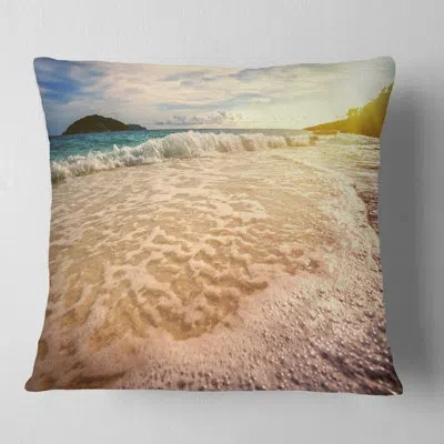 Design Art Seashore Vintage Style Beach At Similan Park Pillow In Blue;orange