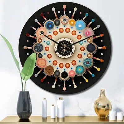 Design Art Serendipity Mysticisim Of Mind Spiritual Art Ii Metal Wall Clock In Multicolor