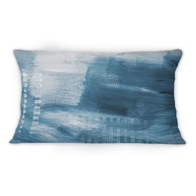 Design Art Shades Of Creative Blue -1 Modern Printed Throw Pillow