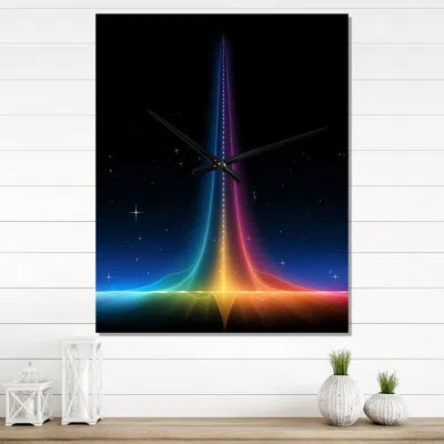 Design Art Singularity Consciousness Ascension Iv - Minimalism Wall Clock In Multi-color