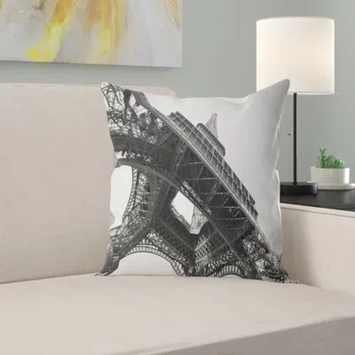 Design Art Skyline Photography Paris Eiffel Tower Into The Sky Throw Pillow