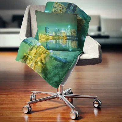 Design Art Skyline Singapore View From Marina Bay Throw Pillow