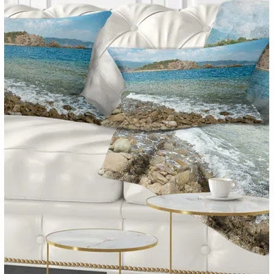 Design Art Small Isle Turkey Panorama - Sea & Shore Printed Throw Pillow
