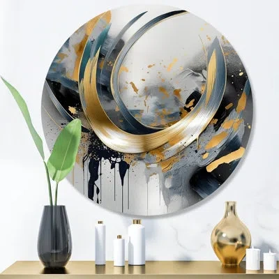 Design Art Soft Colors Marble Abstract Iv - Abstract Marble Metal Wall Décor