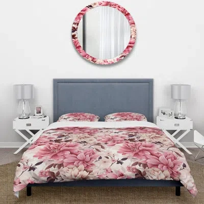 Design Art Soft Pink Peony Bouquet Garden Bedding