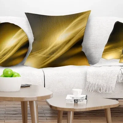 Design Art Sparkle Gold Texture Pattern - Abstract Printed Pillow