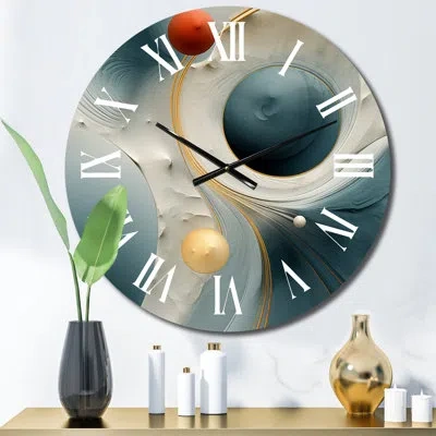 Design Art Spiral Miracle Of Cosmic Delight V Metal Wall Clock In White