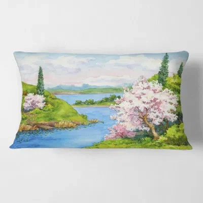 Design Art Spring Landscape Under A Bright Sky Rectangular Pillow Cover & Insert