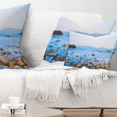 Design Art Stony Port Shelter Beach Hong Kong - Sea & Shore Printed Pillow