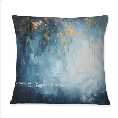 Design Art Storm Torrential Landscape Ii - Storms Printed Throw Pillow In Green