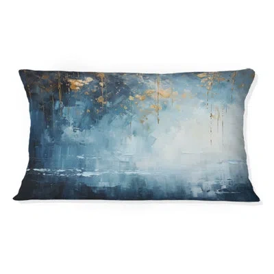 Design Art Storm Torrential Landscape Ii - Storms Printed Throw Pillow In Green