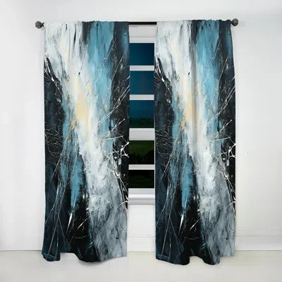 Design Art Stormy Thunderstorm Lightning - Lightning Curtain - Room Darkening Abstract Curtain - 1 Panels