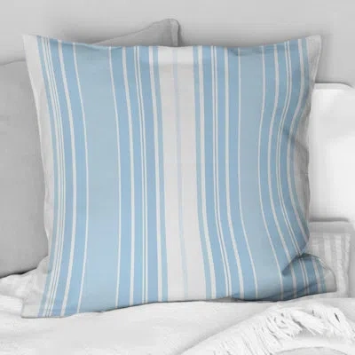 Design Art Stripe Magic I - Glam Throw Pillow In Blue;white