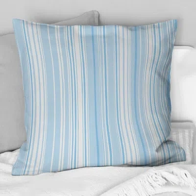 Design Art Stripe Magic Ii - Glam Throw Pillow In Blue;white