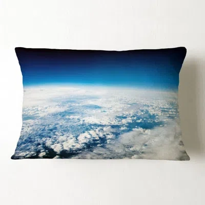 Design Art Stunning View From Airplane - Landscape Printed Throw Pillow