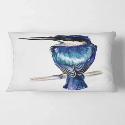 Design Art Style Kingfisher Bird Rectangular Pillow Cover & Insert