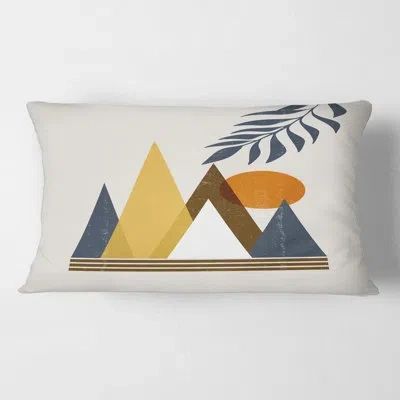 Design Art Sun And Moon In Mountains I Rectangular Pillow Cover & Insert