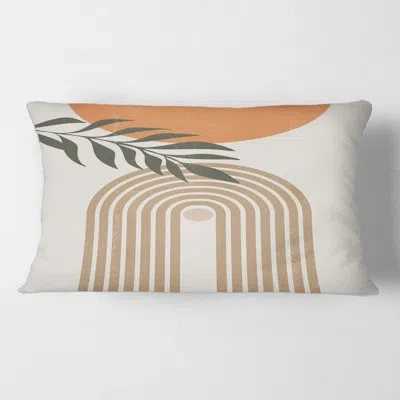 Design Art Sun Moon Leaves I Rectangular Pillow Cover & Insert