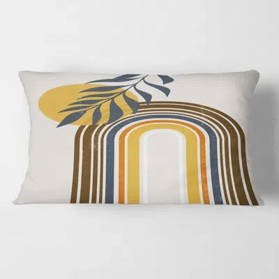 Design Art Sun Moon Leaves Ii Rectangular Pillow Cover & Insert