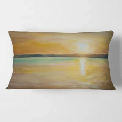 Design Art Sunset At The Horizon Rectangular Pillow Cover & Insert