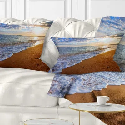 Design Art Sydney Early Morning Beach - Sea & Shore Printed Throw Pillow